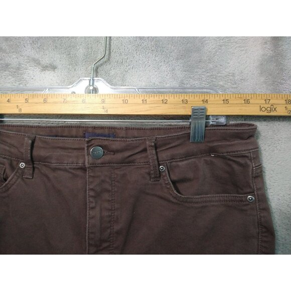 NYDJ Jeans Womens 14 Brown Denim Billie Mini Boot Cut High Rise Stretch - Picture 3 of 9